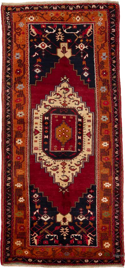 Vintage Turkish Hand-Knotted Rug