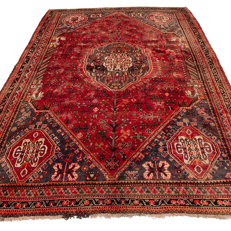 Alfombra Oriental Vintage Anudada a Mano - 160 cm x 254 cm - K0091588