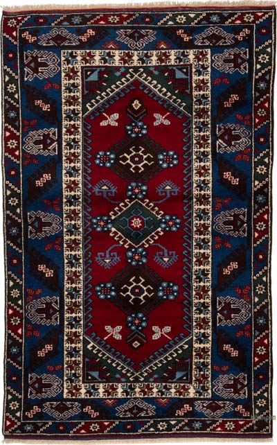 Vintage Turkish Hand-Knotted Rug