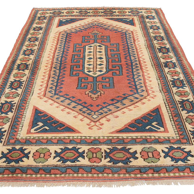 Alfombra Vintage Turca Anudada a Mano - K0091590