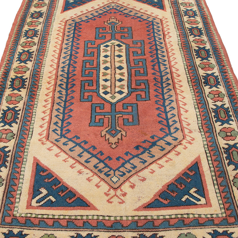 Alfombra Vintage Turca Anudada a Mano - K0091590