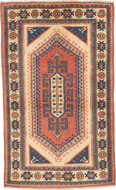 Vintage Turkish Hand-Knotted Rug