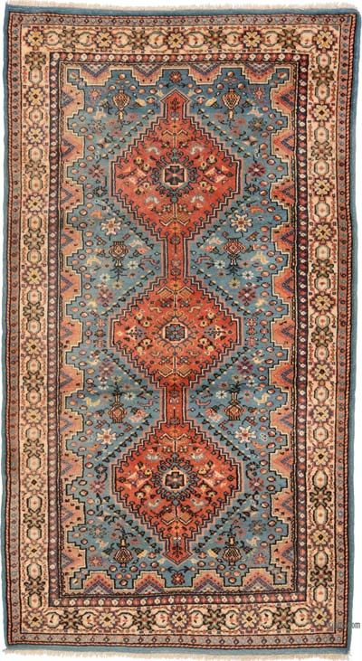 Vintage Turkish Hand-Knotted Rug