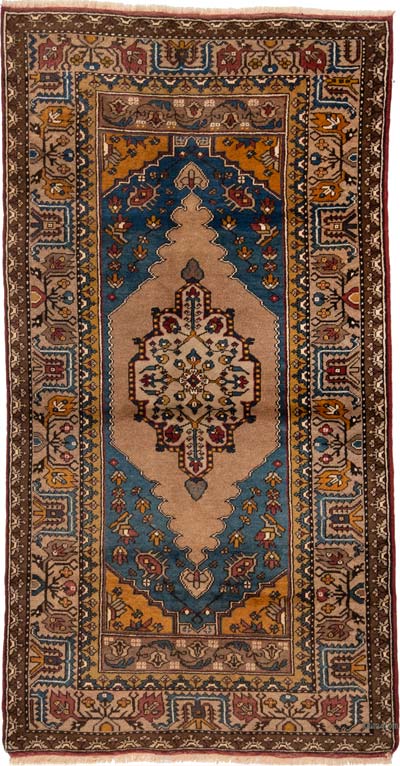 Vintage Turkish Hand-Knotted Rug