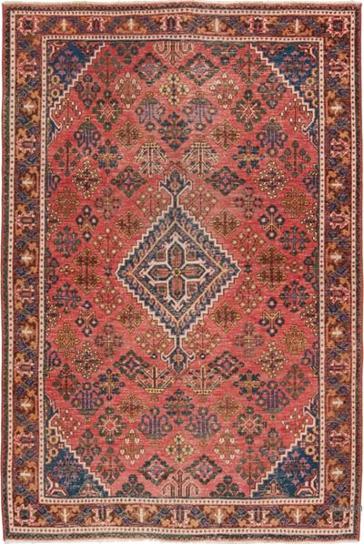 Vintage Hand-Knotted Oriental Rug - 4' 2" x 6' 2" (50" x 74")