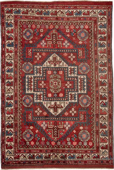 Vintage Turkish Hand-Knotted Rug