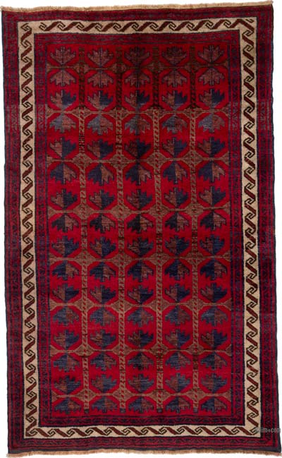 Alfombra Oriental Vintage Anudada a Mano - 121 cm x 200 cm