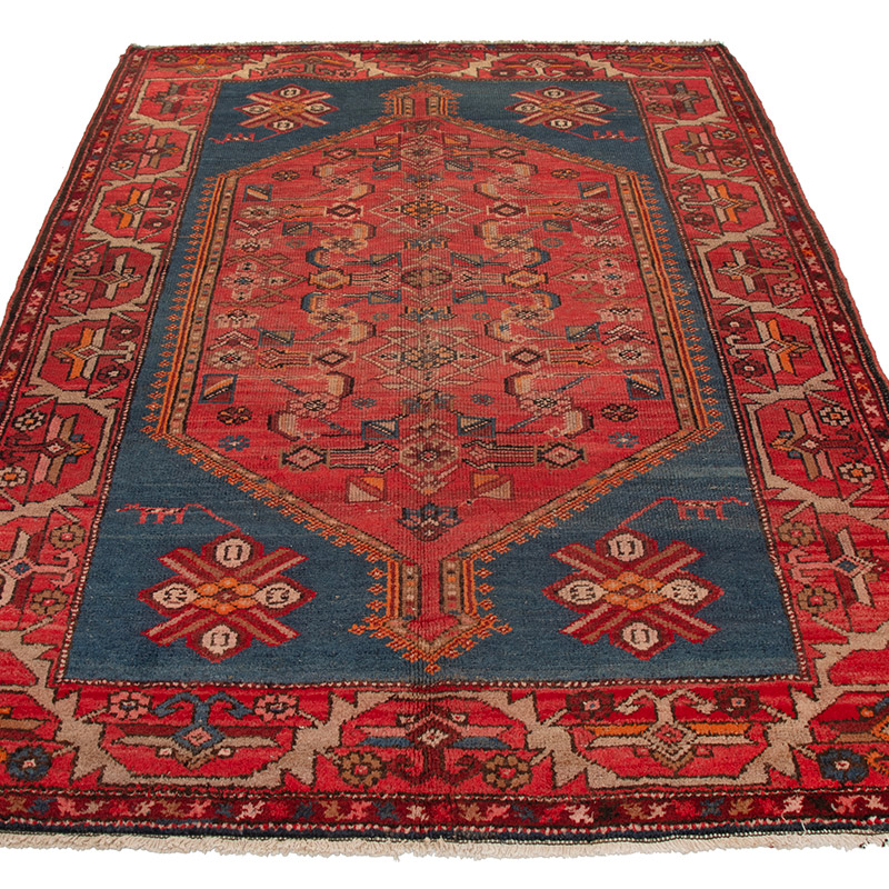 Alfombra Oriental Vintage Anudada a Mano - 131 cm x 192 cm - K0091597