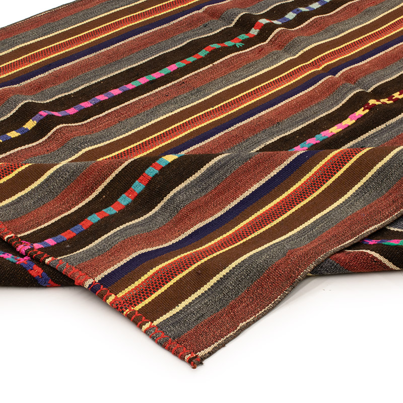 Vintage Anatolian Kilim Rug - 5' 2" x 11' 5" (62" x 137") - K0091614
