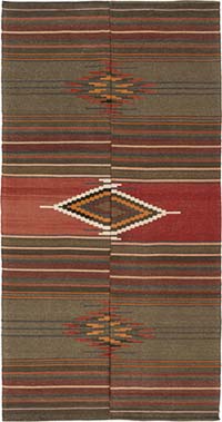 Vintage Manastir Kilim Rug - 4' 4" x 8' 4" (52" x 100")