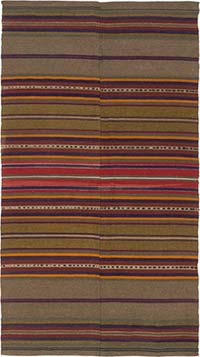 Vintage Manastir Kilim Rug - 4'  x 7' 4" (48" x 88")