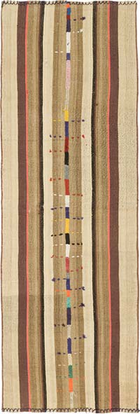 Vintage Anatolian Kilim Runner - 2' 5" x 6' 11" (29" x 83")