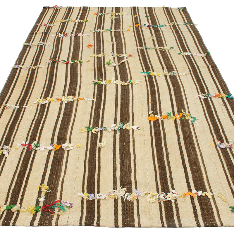Alfombra Vintage Anatolian Kilim - 132 cm x 257 cm - K0091626