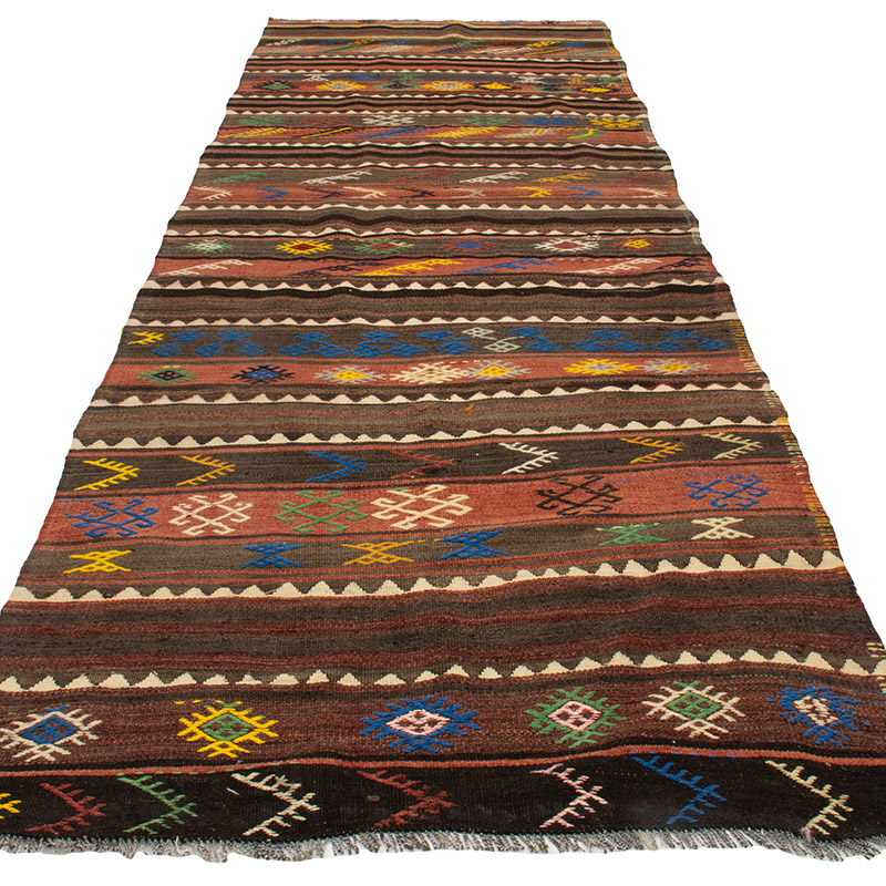 Corredor Vintage Anatolian Kilim - 115 cm x 354 cm - K0091627