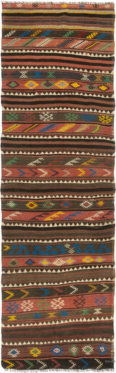 Vintage Anatolian Kilim Runner - 3' 9" x 11' 7" (45" x 139")