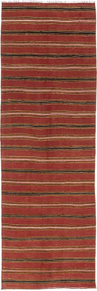 Vintage Anatolian Kilim Runner - 3' 4" x 10' 2" (40" x 122")