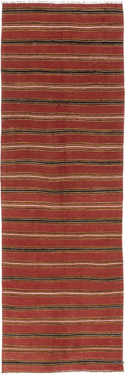 Vintage Anatolian Kilim Runner - 3' 4" x 10' 2" (40" x 122")