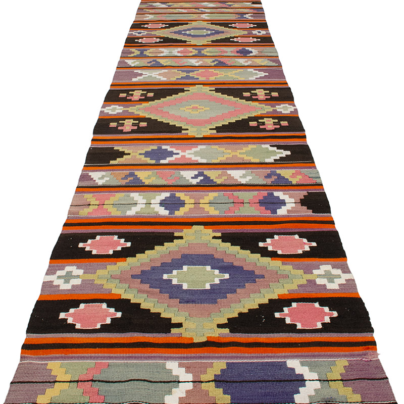 Vintage Puturge Kilim Runner - 2' 9" x 13' 3" (33" x 159") - K0091632