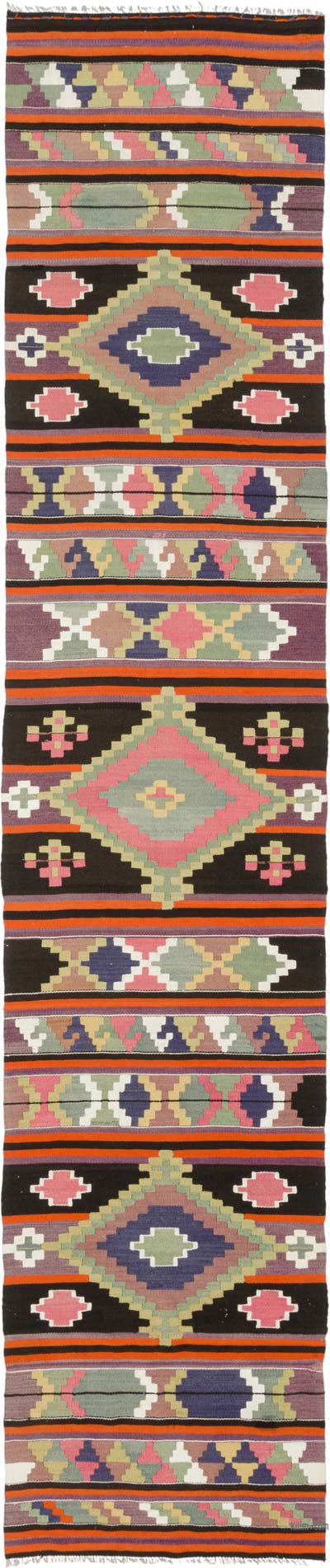 Vintage Puturge Kilim Runner - 2' 9" x 13' 3" (33" x 159")
