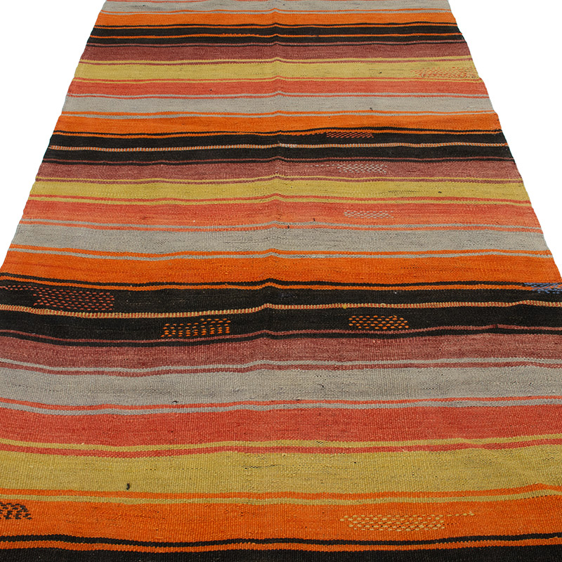 Vintage Anatolian Kilim Rug - 4'  x 10' 5" (48" x 125") - K0091634