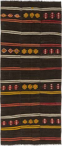 Vintage Anatolian Kilim Rug - 5' 5" x 13'  (65" x 156")