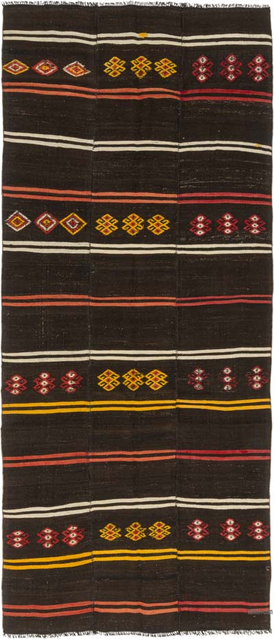 Vintage Anatolian Kilim Rug - 5' 5" x 13'  (65" x 156")