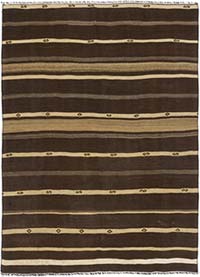 Vintage Anatolian Kilim Rug - 5' 9" x 7' 10" (69" x 94")