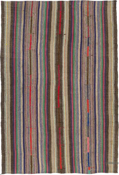 Vintage Anatolian Kilim Rug - 5' 7" x 8' 2" (67" x 98")