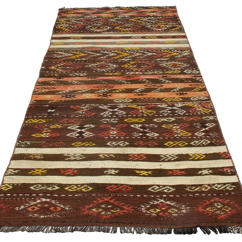 Vintage Anatolian Kilim Runner - 2' 10" x 7' 7" (34" x 91") - K0091669