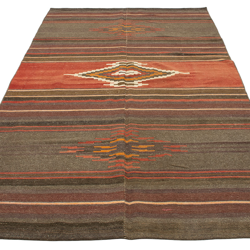 Vintage Manastir Kilim Rug - 4' 1" x 8' 2" (49" x 98") - K0091674