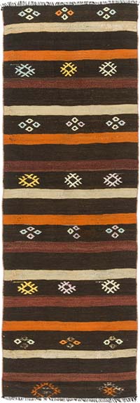 Vintage Anatolian Kilim Runner - 2' 4" x 6' 10" (28" x 82")