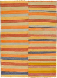 Vintage Anatolian Kilim Rug - 6' 2" x 8' 3" (74" x 99")