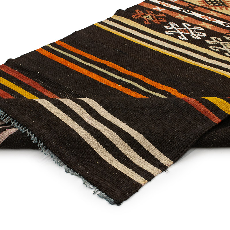 Vintage Anatolian Kilim Rug - 3' 10" x 8' 10" (46" x 106") - K0091691