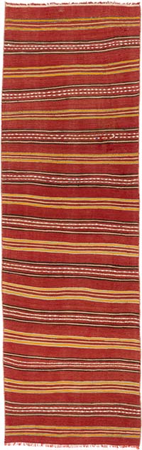 Vintage Anatolian Kilim Runner - 3'  x 9' 7" (36" x 115")