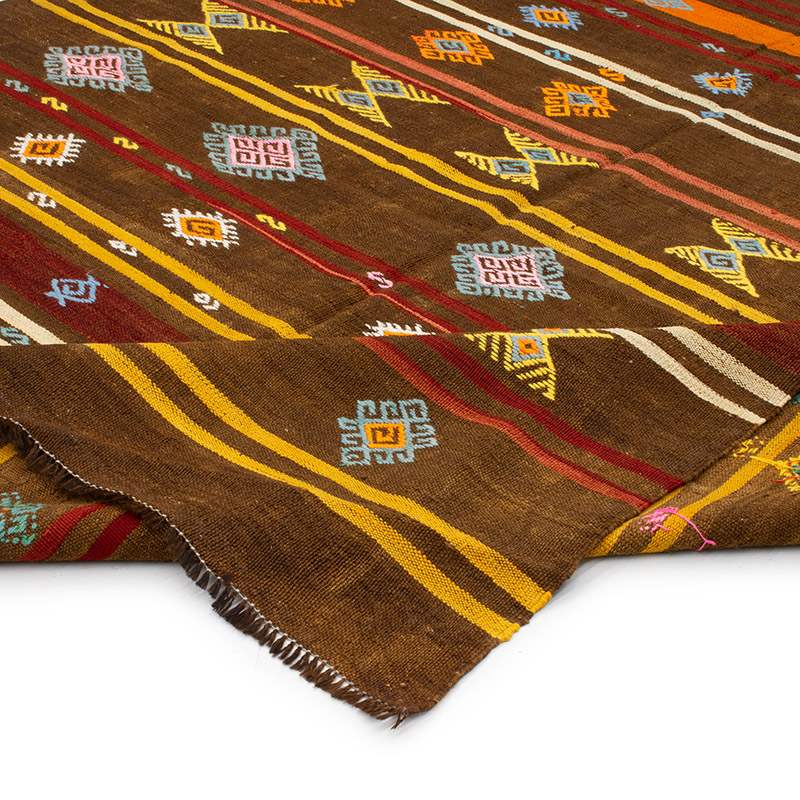 Vintage Anatolian Kilim Rug - 7' 3" x 7' 10" (87" x 94") - K0091701