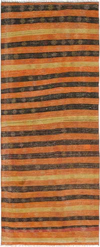 Vintage Anatolian Kilim Rug - 3' 3" x 8'  (39" x 96")