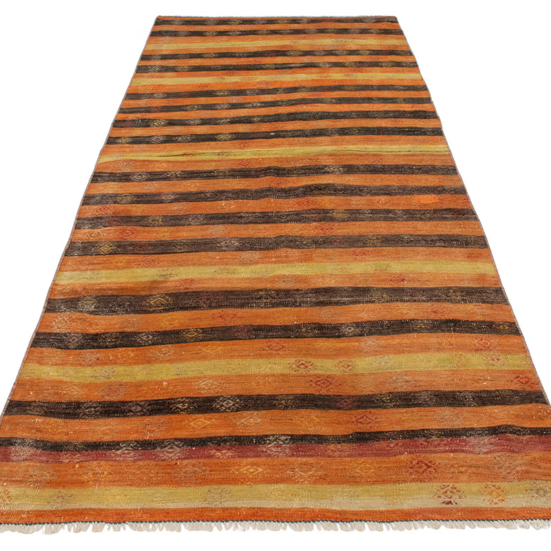 Vintage Anatolian Kilim Rug - 3' 3" x 8'  (39" x 96") - K0091708