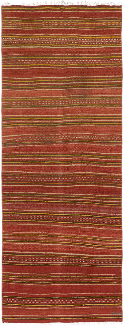 Vintage Anatolian Kilim Rug - 3' 1" x 8' 4" (37" x 100")
