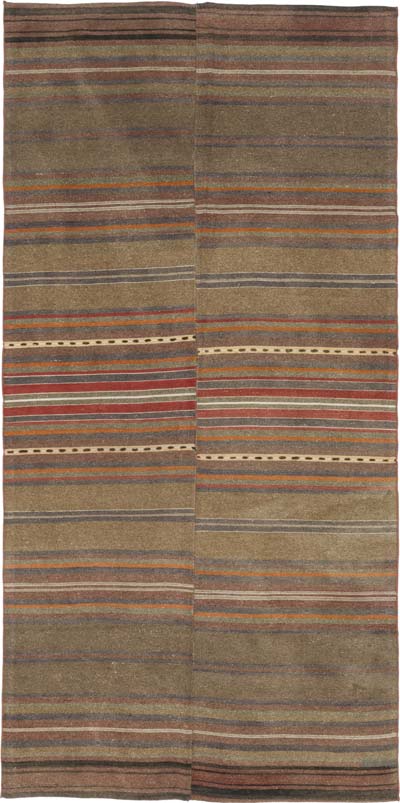 Vintage Manastir Kilim Rug - 3' 8" x 7' 5" (44" x 89")