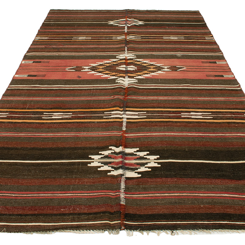 Vintage Manastir Kilim Rug - 4' 9" x 9' 2" (57" x 110") - K0091721