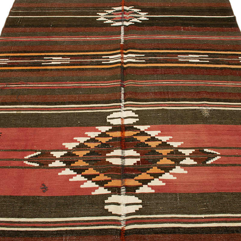 Vintage Manastir Kilim Rug - 4' 9" x 9' 2" (57" x 110") - K0091721