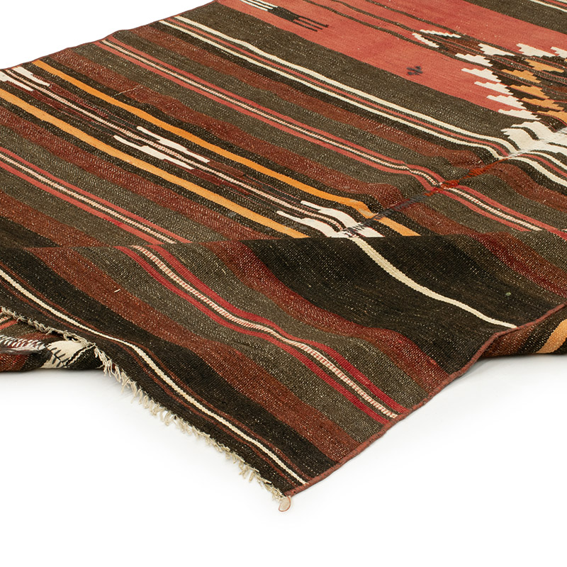 Vintage Manastir Kilim Rug - 4' 9" x 9' 2" (57" x 110") - K0091721