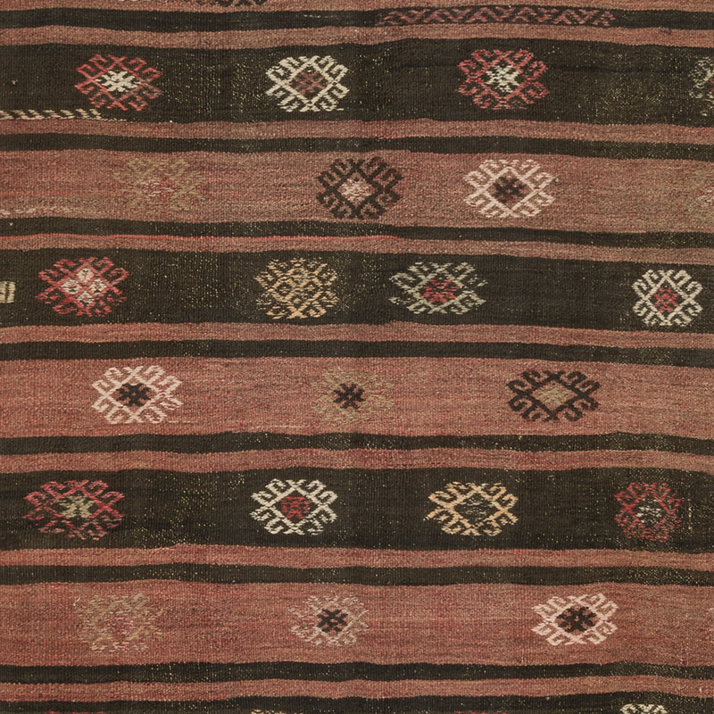 Vintage Anatolian Kilim Rug - 4' 7" x 4' 11" (55" x 59") - K0091727