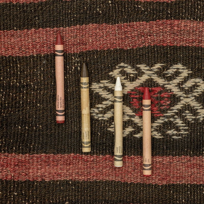Vintage Anatolian Kilim Rug - 4' 7" x 4' 11" (55" x 59") - K0091727