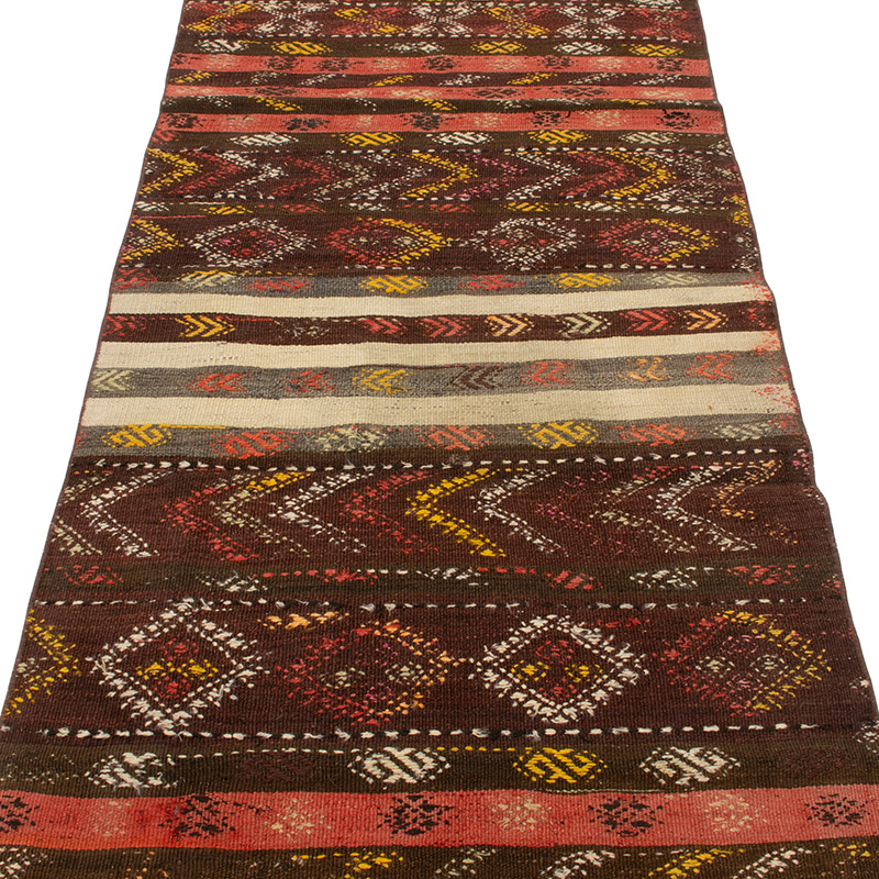 Vintage Anatolian Kilim Runner - 2' 11" x 9' 7" (35" x 115") - K0091730