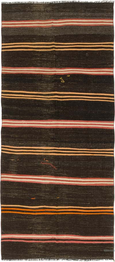 Vintage Anatolian Kilim Rug - 5' 1" x 11' 7" (61" x 139")