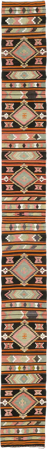 Vintage Turkish Kilim Runner - 2' 6" x 24' 3" (30" x 291")