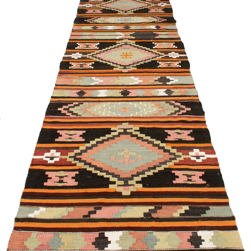 Kilim Vintage Turco de Pasillo - 76 cm x 740 cm - K0091734
