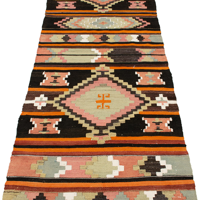 Kilim Vintage Turco de Pasillo - 76 cm x 740 cm - K0091734