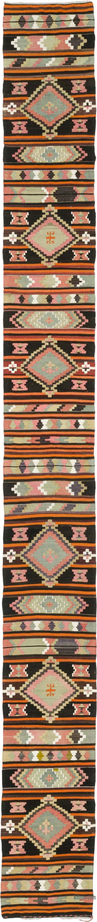 Kilim Vintage Turco de Pasillo - 76 cm x 740 cm